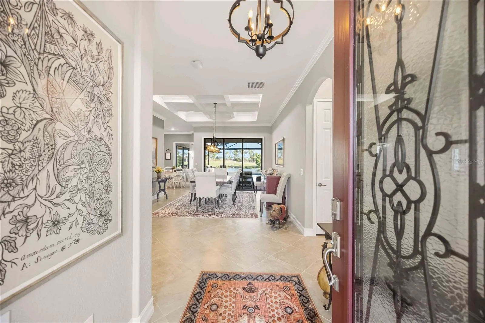Welcome in - Stunning leaded glass doors.