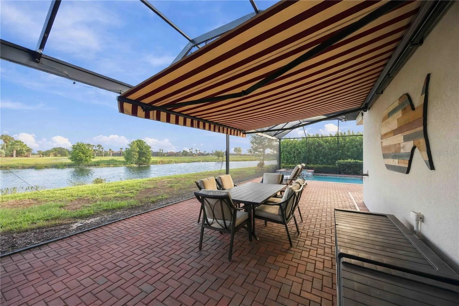 Awning in back