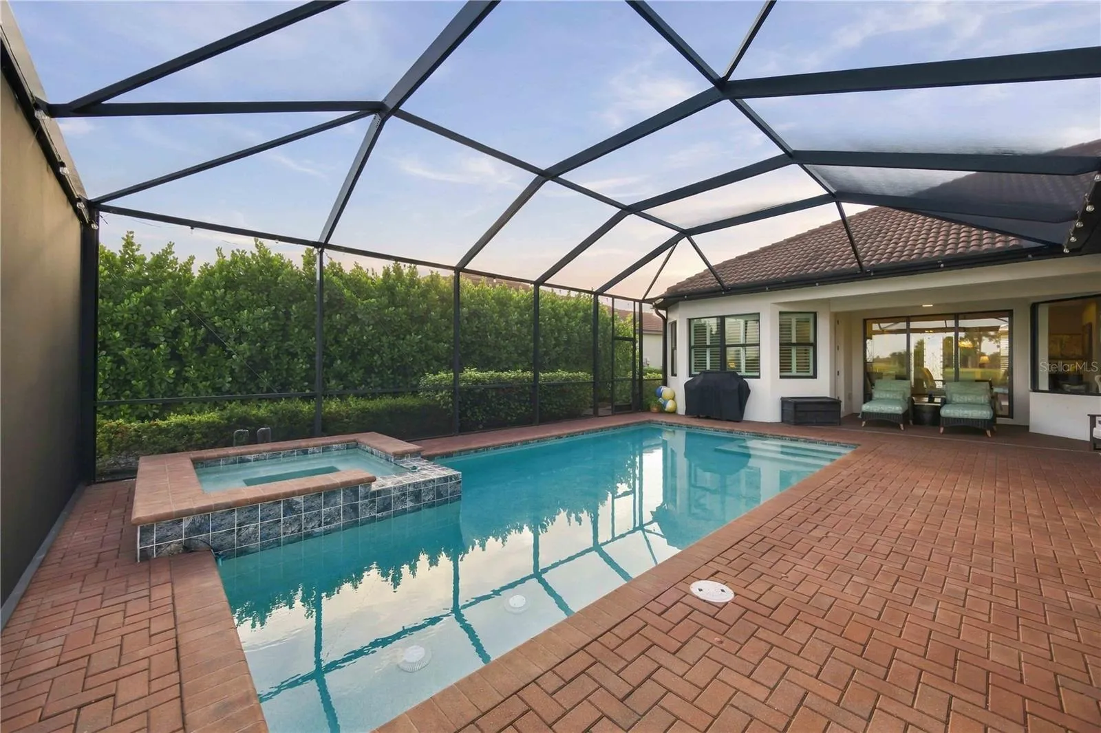 The pool is vertical on the lanai