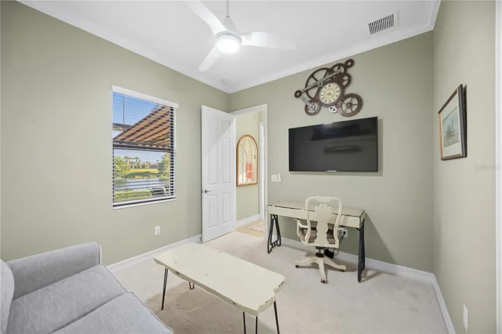 Bedroom with pool bath adjacent to the entrance