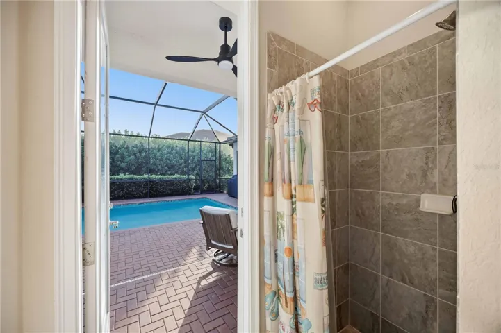 Pool bath and shower