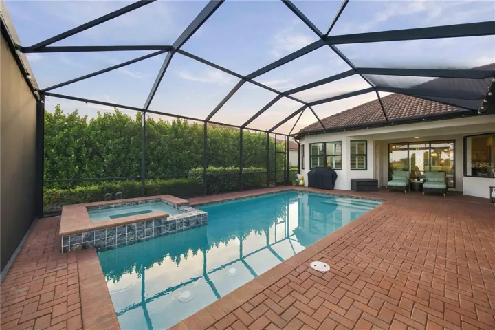 The pool is vertical on the lanai