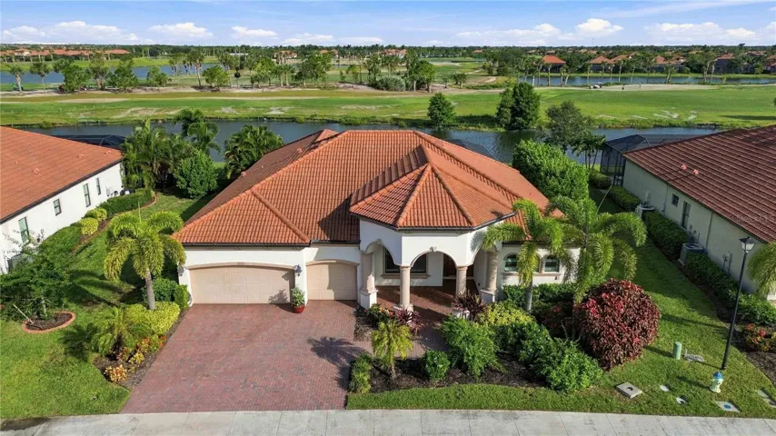 Aerial of the home