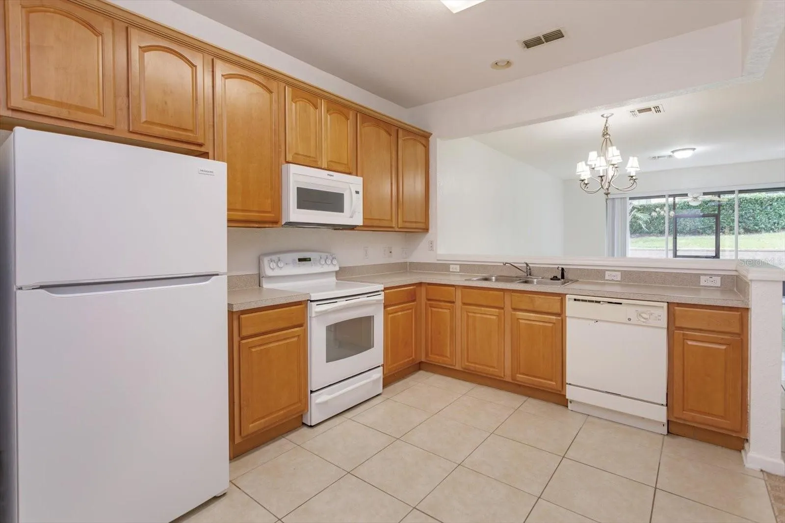 Spacious kitchen with area for dinette seating