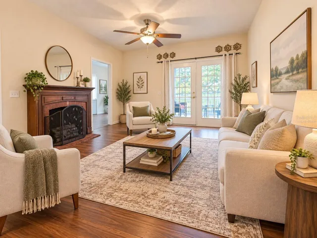 Living Room - virtually staged