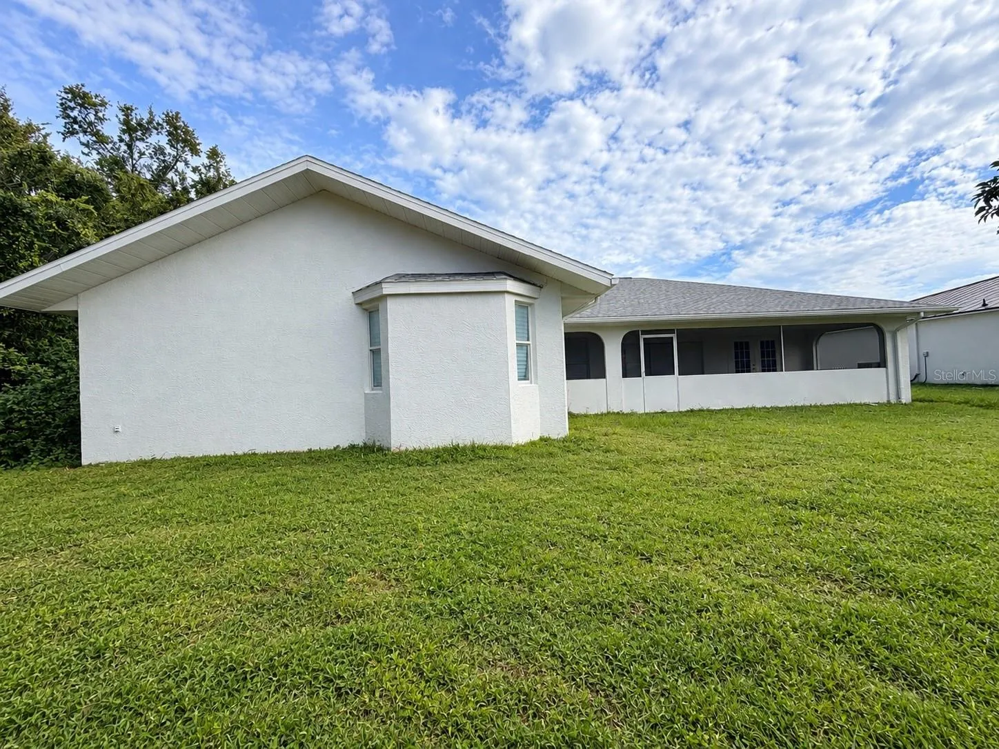 back of the house, large yard