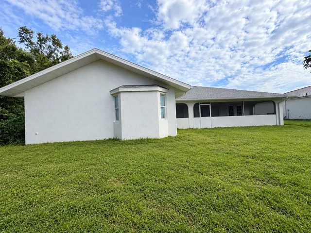 back of the house, large yard