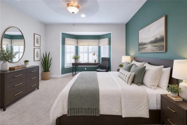 STAGED MASTER BEDROOM DOWNSTAIR