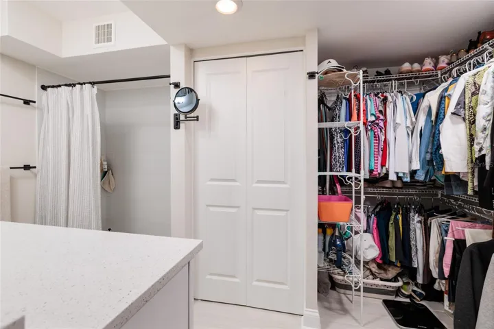 closet off primary bath
