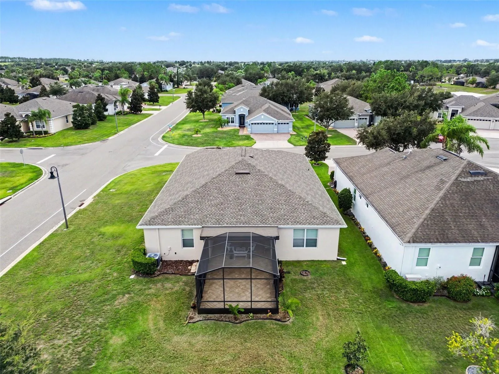Aerial View of the Back Yard