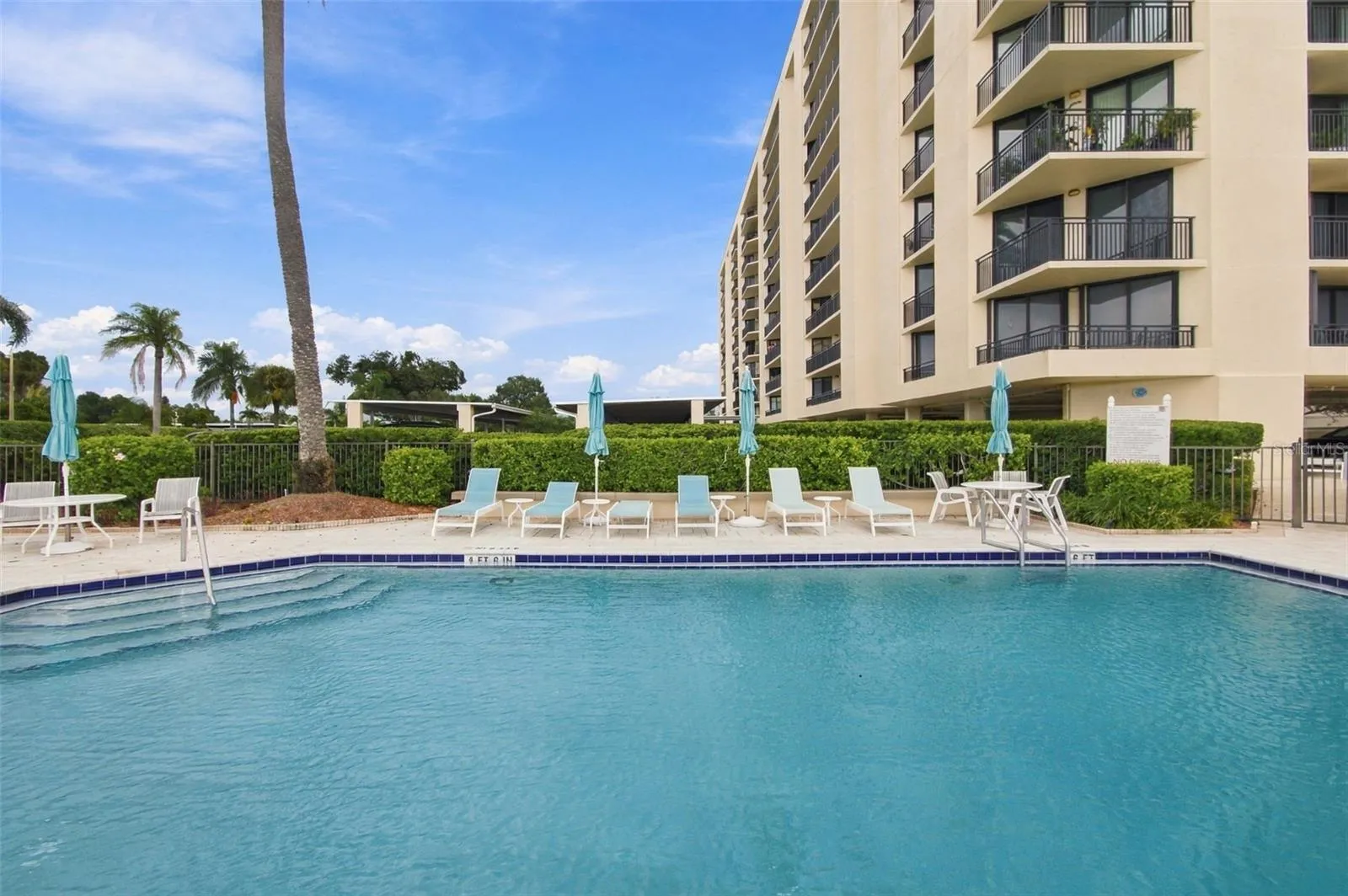 Waterfront pool and spa