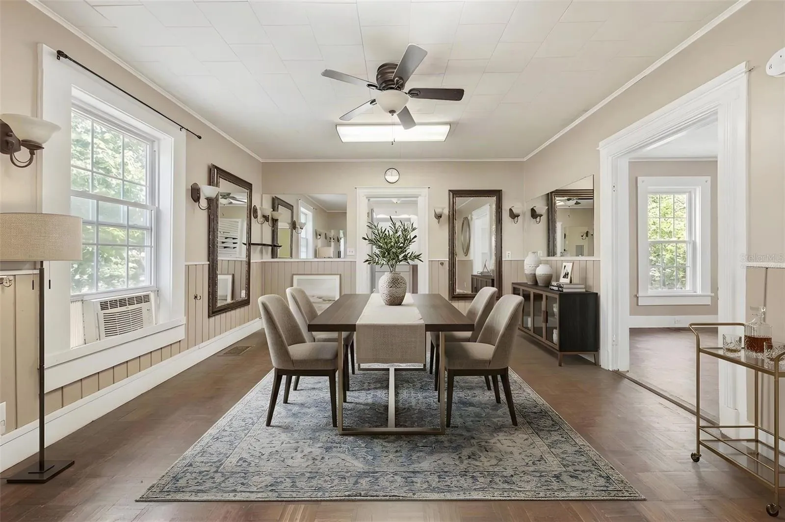 Virtually staged Dining area