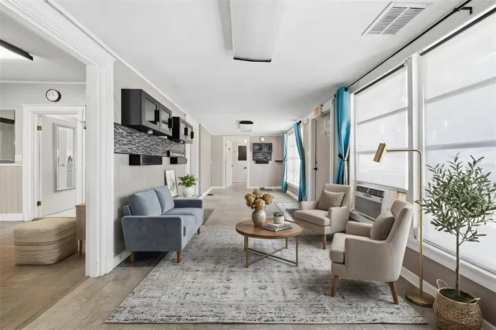 virtual staged living-sitting area
