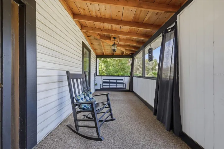 Front entry from screened porch