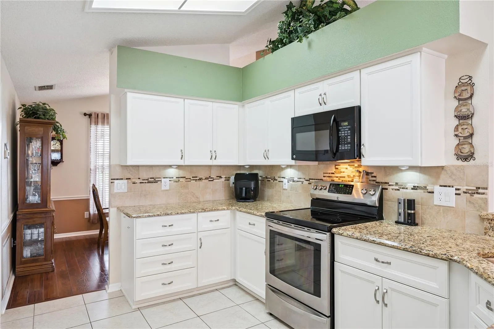 Freshly updated kitchen with stainless appliances