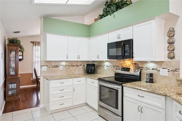 Freshly updated kitchen with stainless appliances