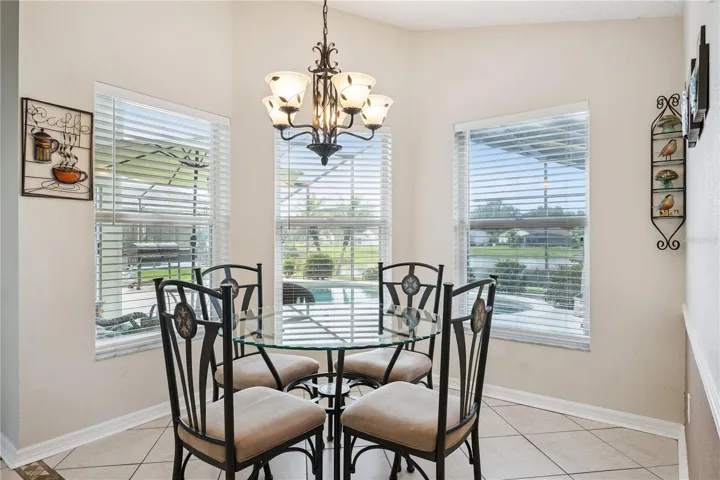 Breakfast nook off the kitchen