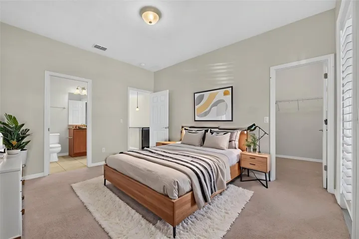 First floor en-suite with private balcony, water view *staged
