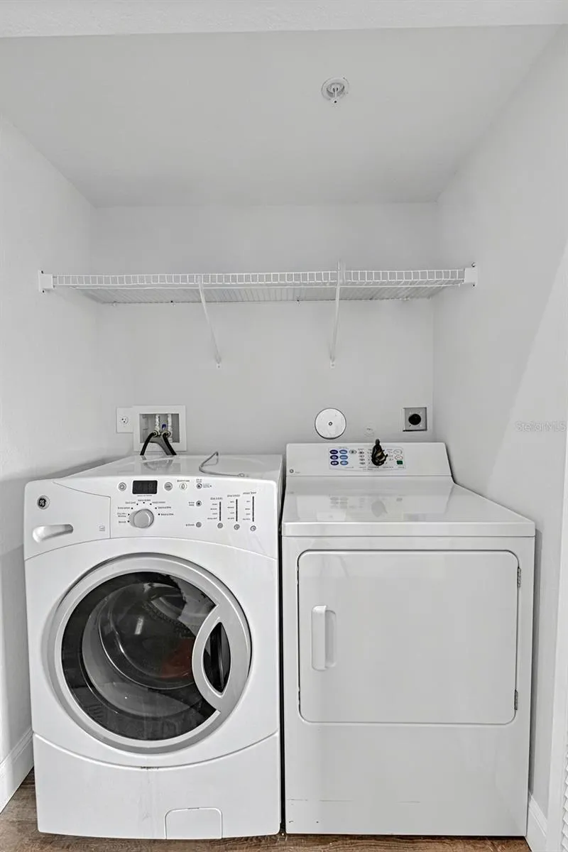Closet laundry in main hallway