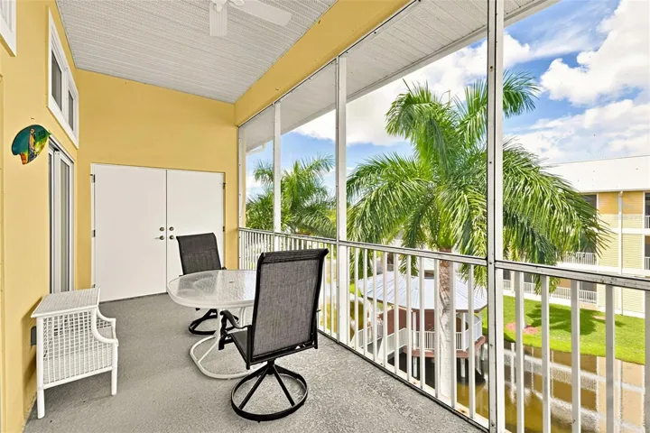 Patio with storage unit