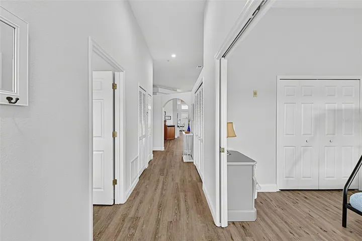 Front door hallway bedroom to the right and to the left