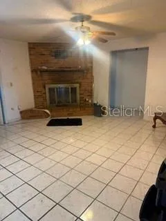Family with fireplace