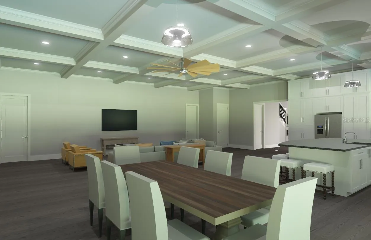 dining area open concept opens to back lanai