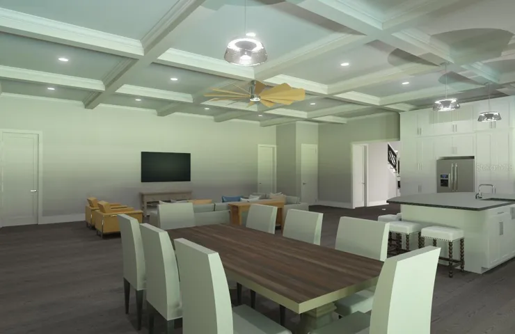 dining area open concept opens to back lanai