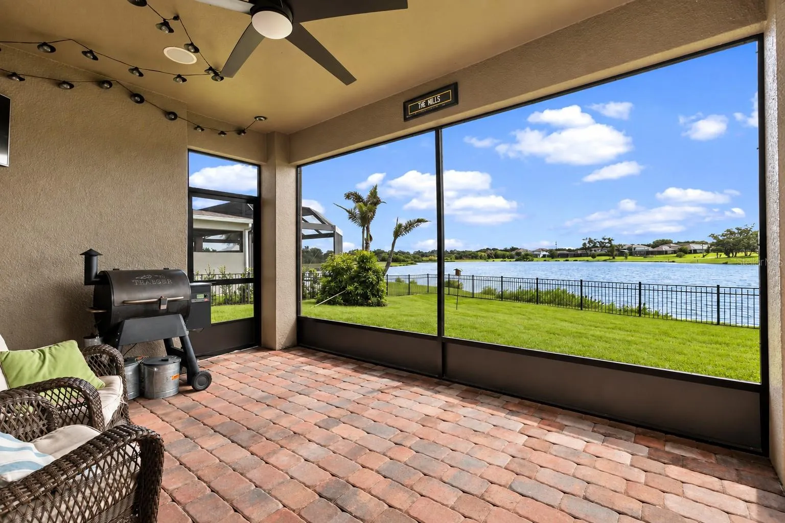 Patio with lake view