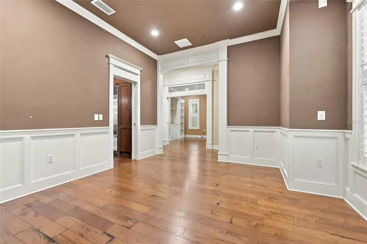 Formal Dining Room with custom plantation shutters
