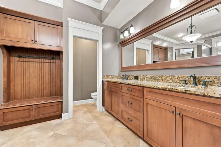 Primary Bathroom with custom built-ins