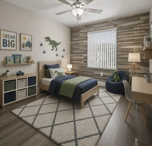 Virtually staged child's room