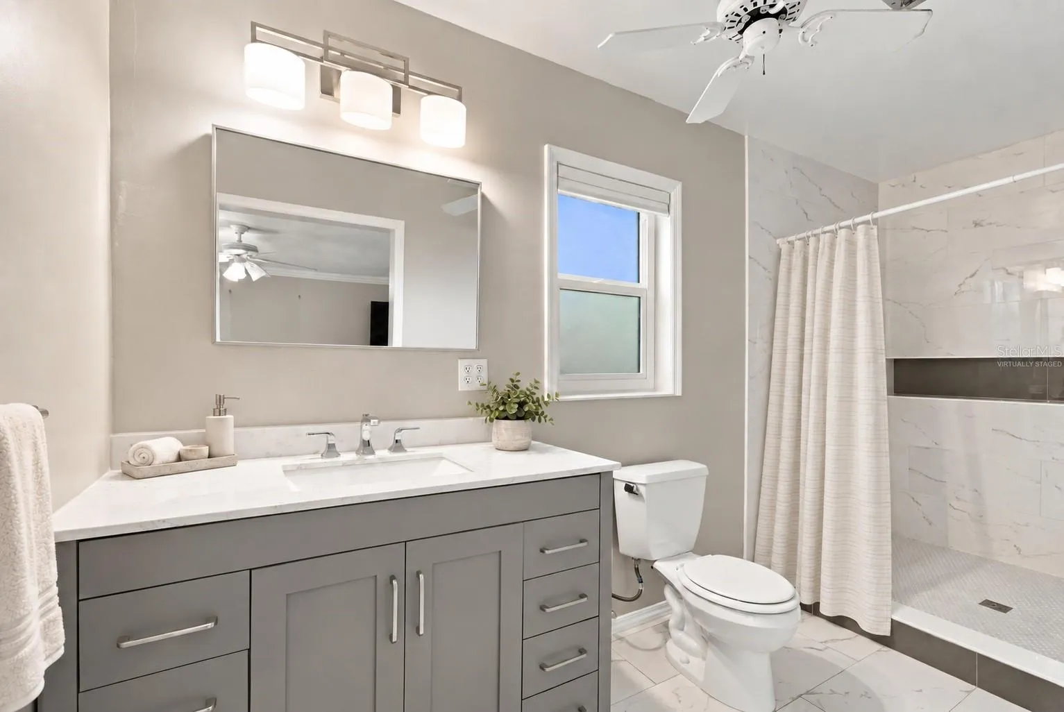 Primary Bath - Virtually Staged