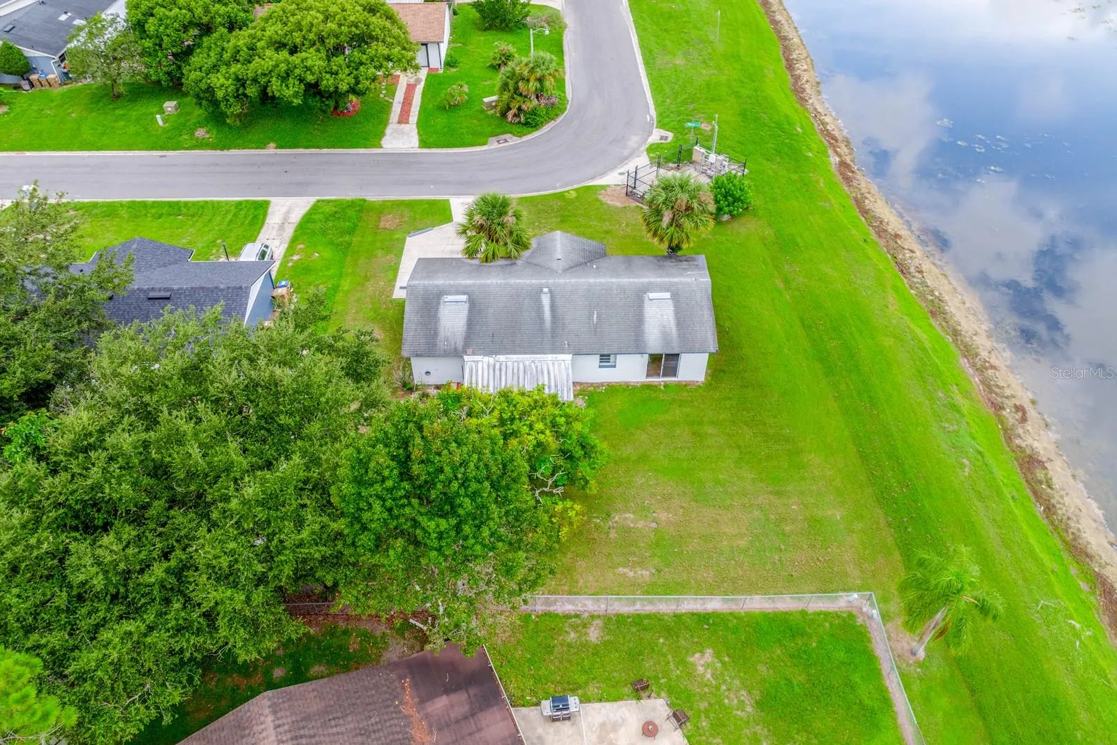 Aerial view of the home.