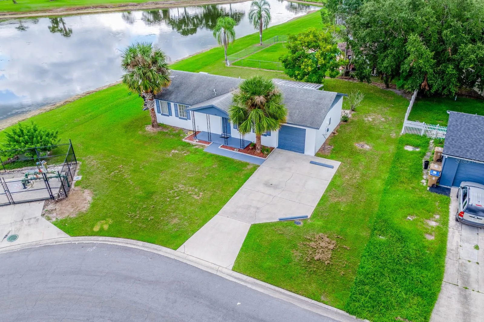 Aerial view of the home.