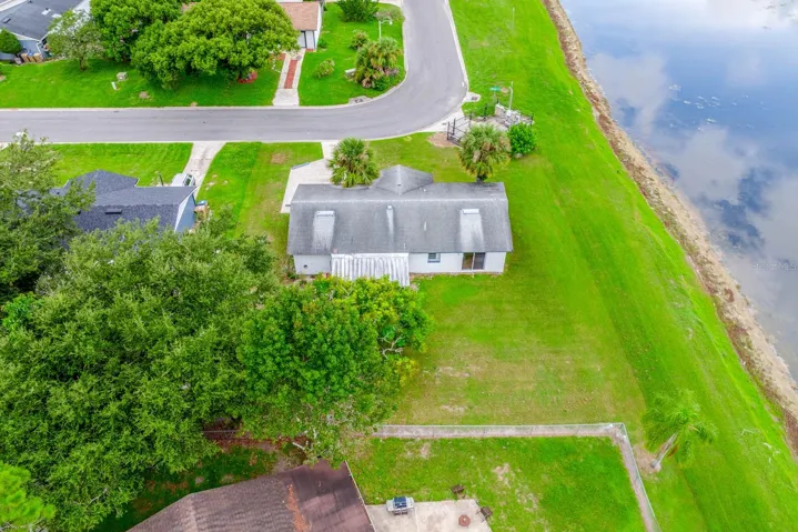 Aerial view of the home.