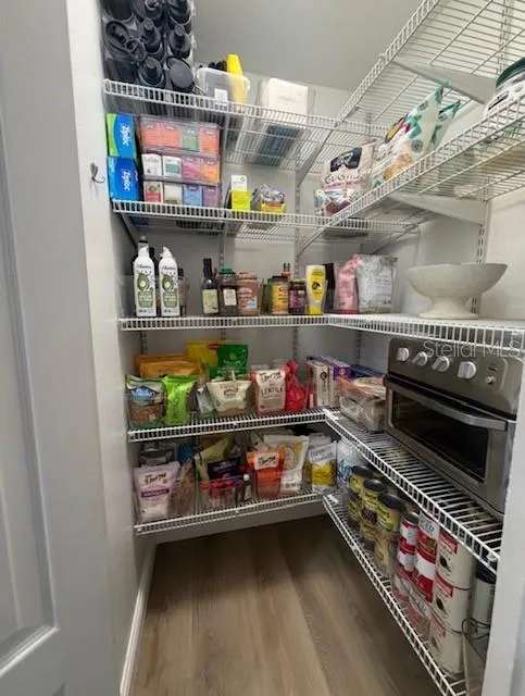 Large pantry with a lot of storage space!