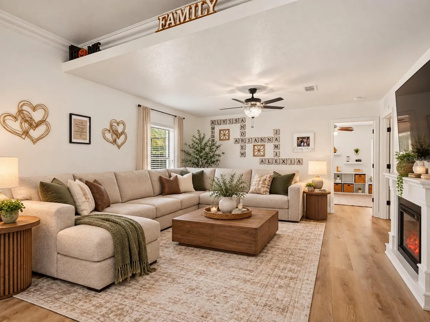 Virtually staged furniture.