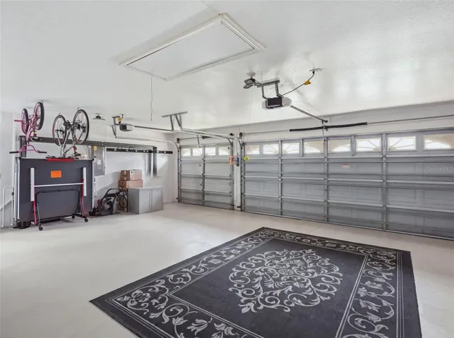 Large 3-car garage.