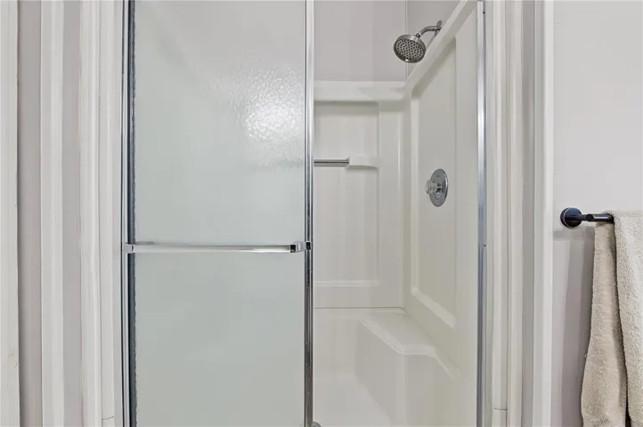 Step-in shower.