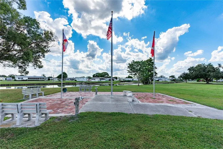 Memorial pond.