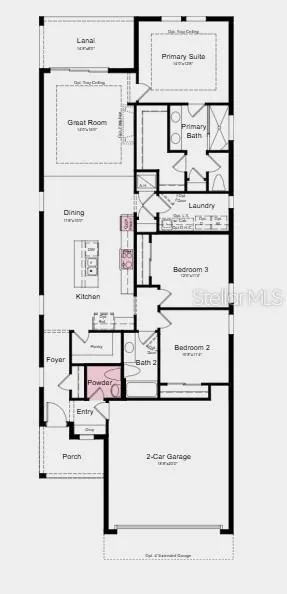 Floor Plan ~ Additional Highlights Include: whole house impact windows, 8' interior doors, and 4' garage extension