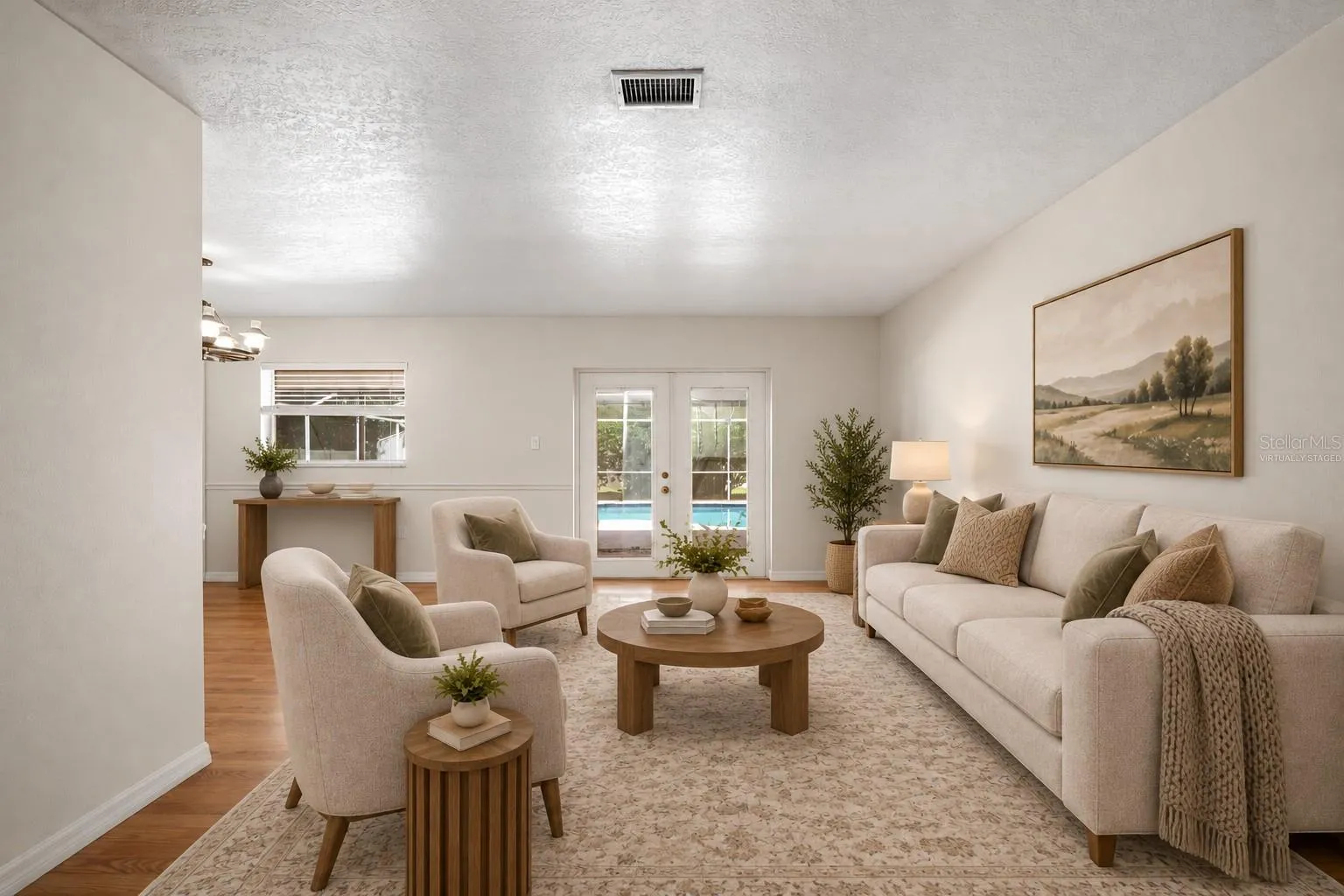 Virtually Staged Living Room