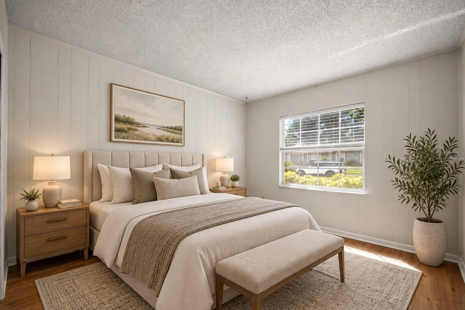 Virtually Staged Spare Bedroom