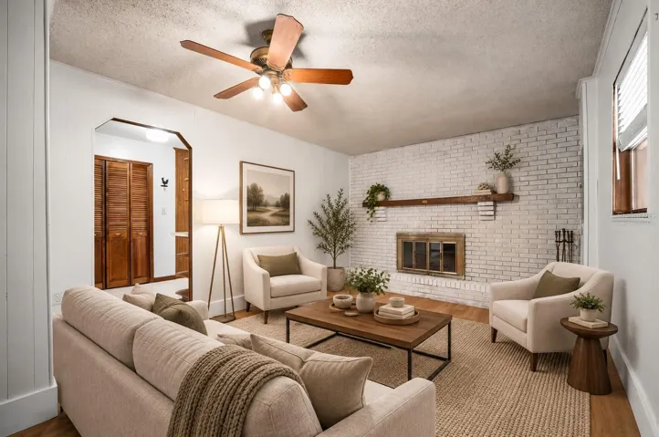 Virtually Staged Living Room