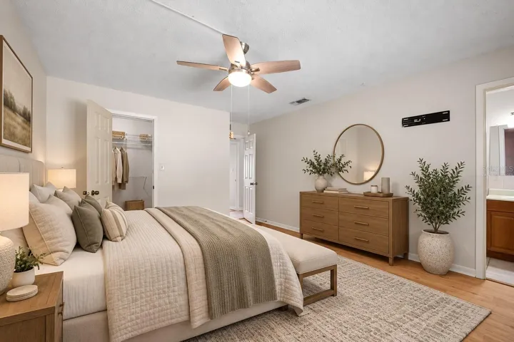 Virtually Staged Master Bedroom