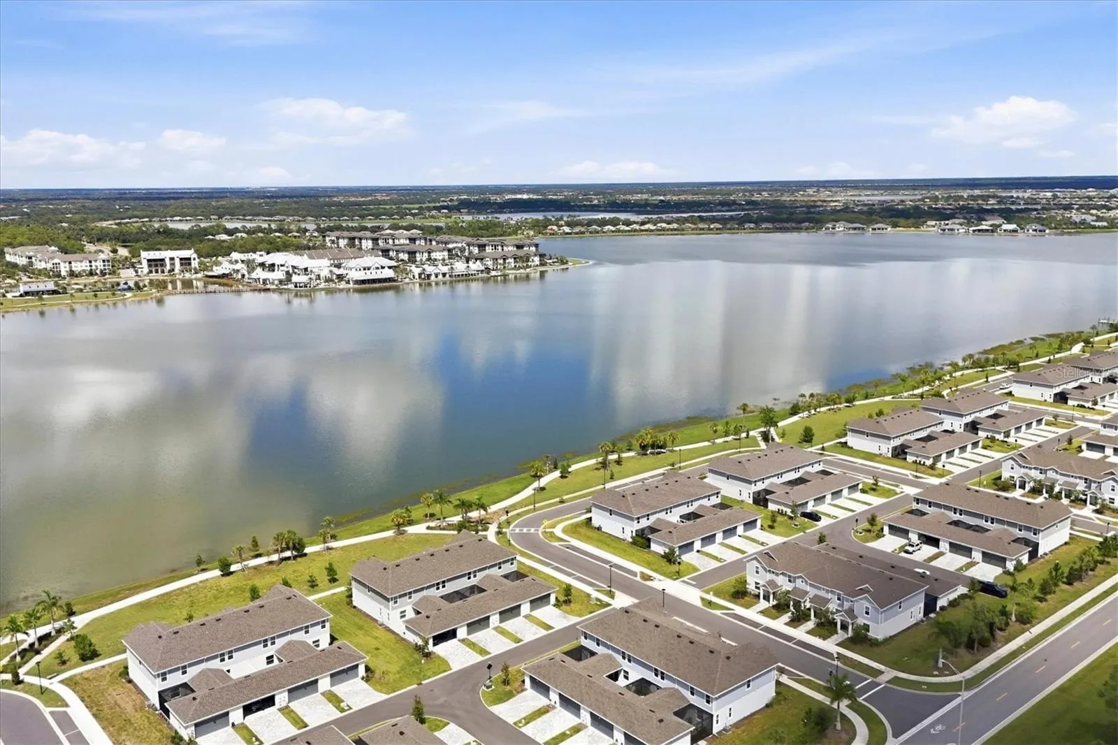 View of Waterside Place across the lake