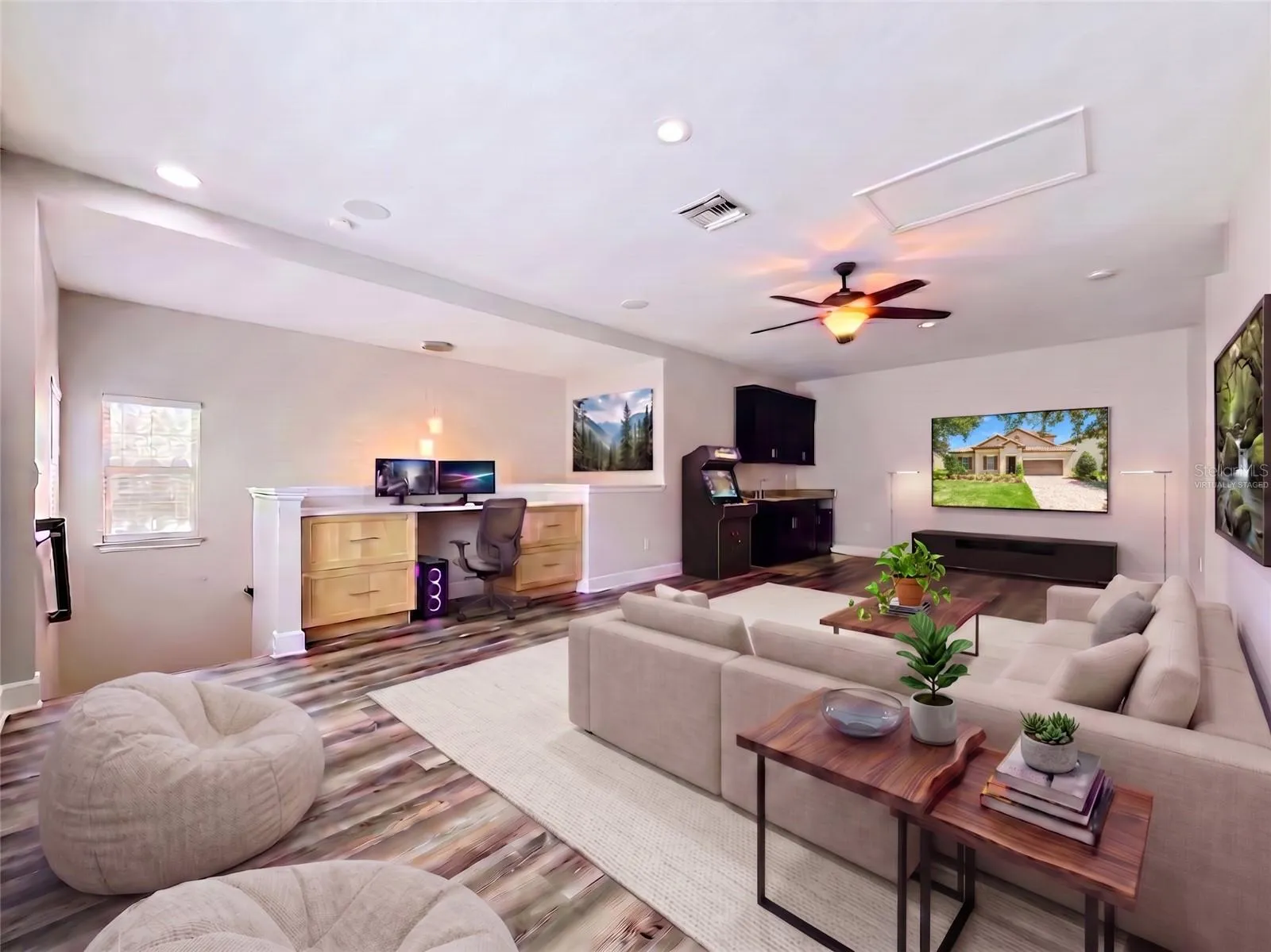 Virtually staged Loft