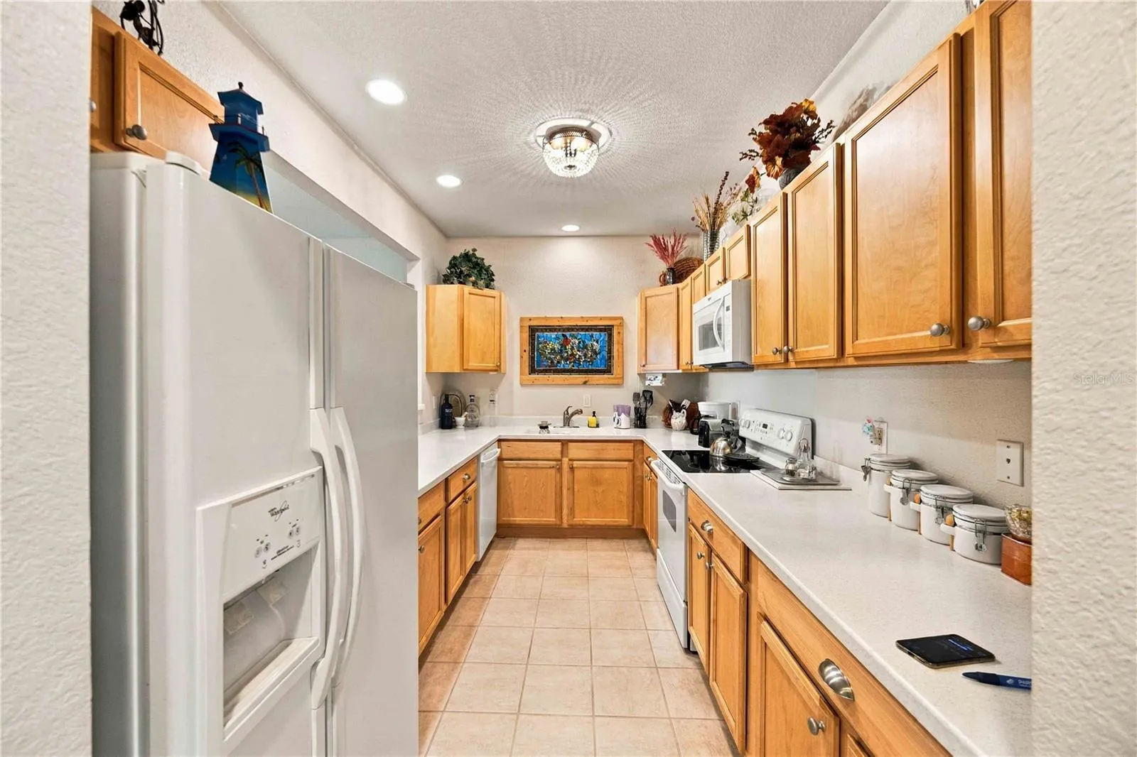 kitchen with Corian counter tops