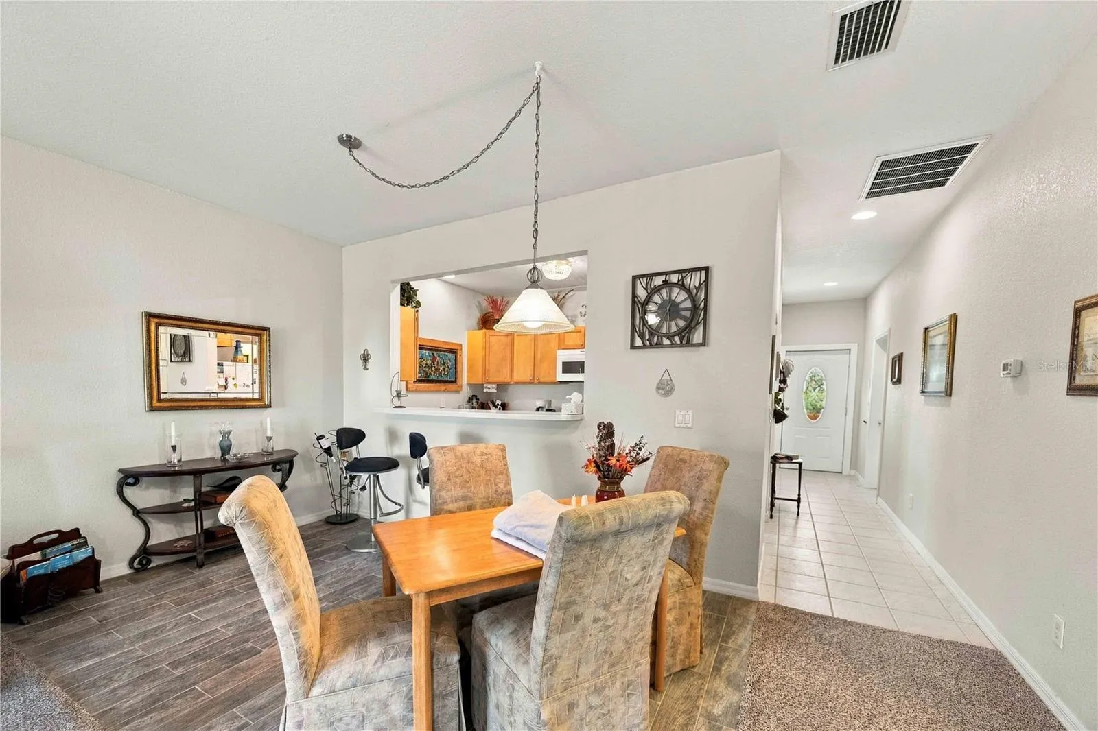 comfortable open dining area